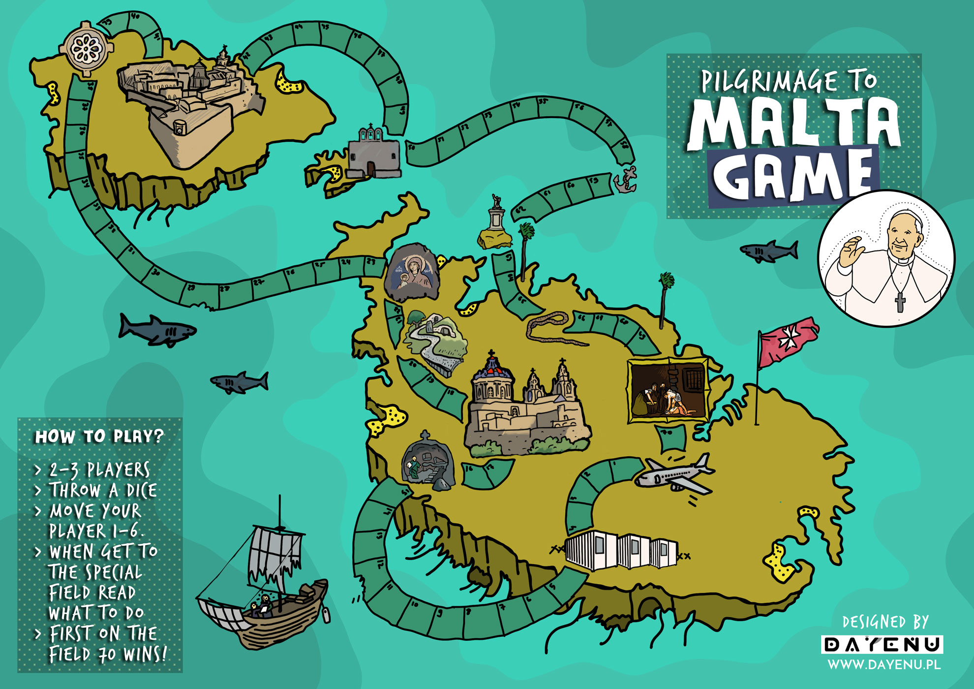 MALTA MAP darmowa gra free game for kids. Check what attractions are worth to see! Play the game!