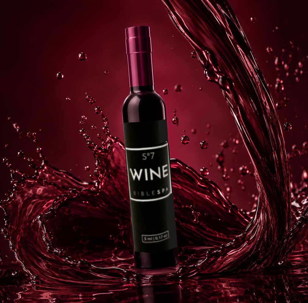 błyszczyk o smaku wina, rozlane wino splash