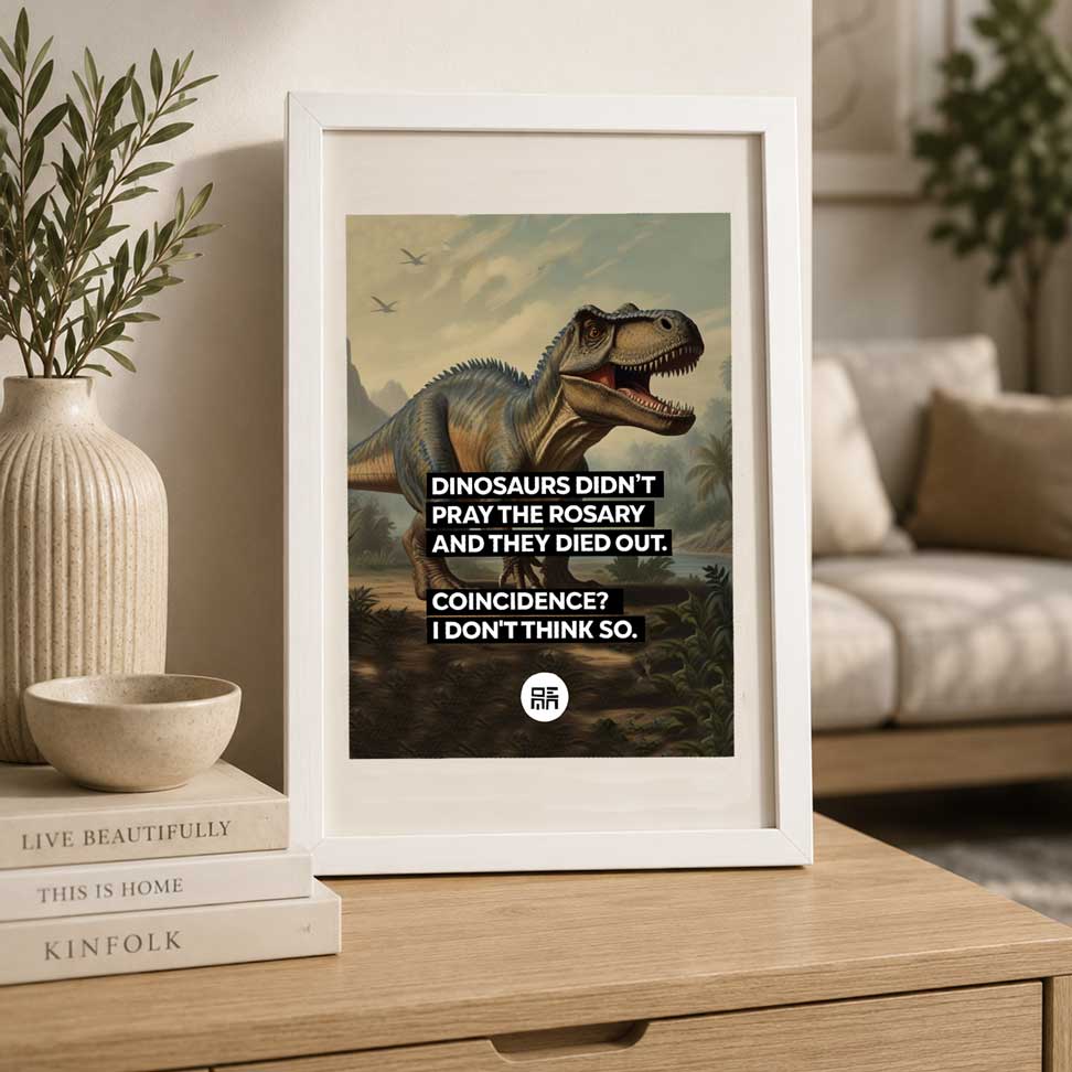 dinozaury różaniec memy religijne śmieszne